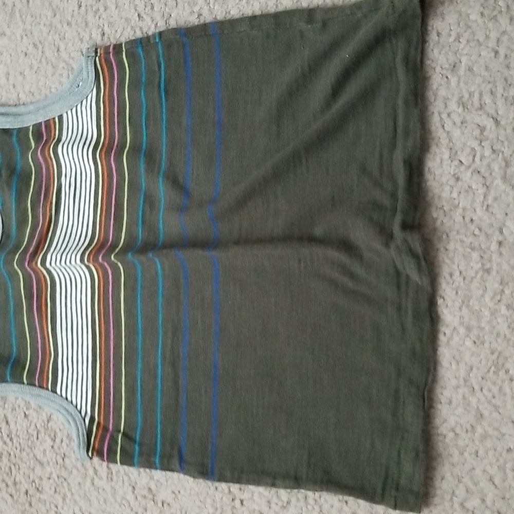 Place Kids Tank Top - Green and Blue Stripes - Picture 2 of 8